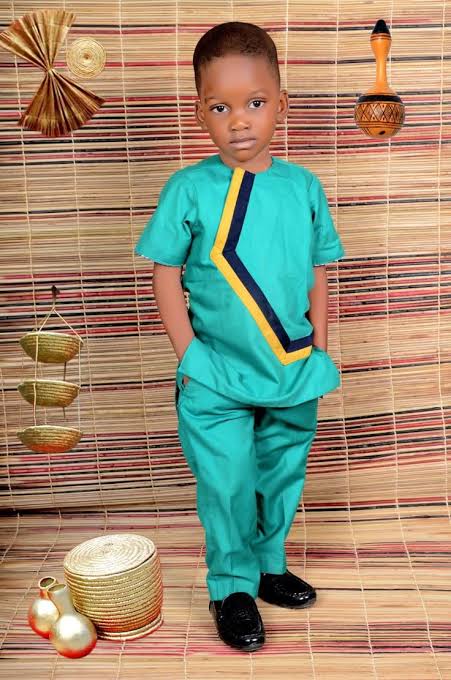 Kids Traditional Teal Co-ord Set