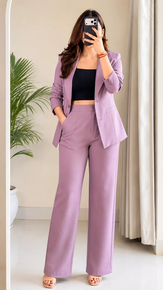 Dusty Lilac Tailored Blazer Co-ord Set