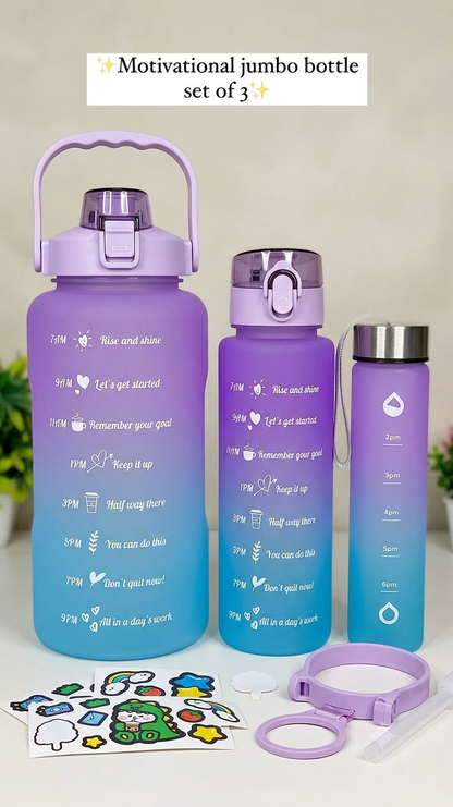 Jumbo Water Bottle Set (Set of 3)