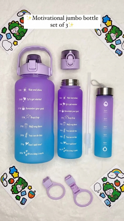Jumbo Water Bottle Set (Set of 3)