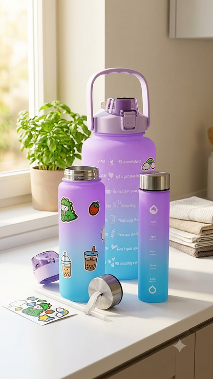 Jumbo Water Bottle Set (Set of 3)