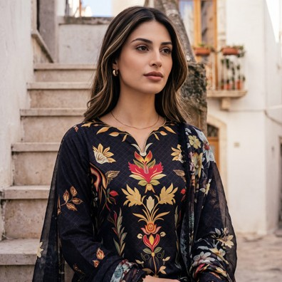 Charcoal & Mustard Vintage Floral Set
