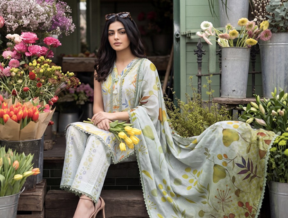 Mint Green & Amber Leaf Set