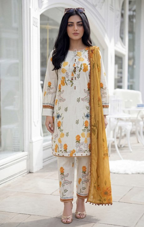 Off-White & Mustard Marigold Set