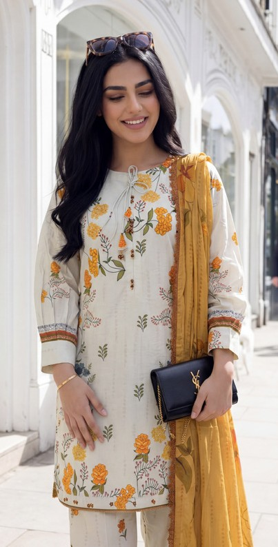 Off-White & Mustard Marigold Set
