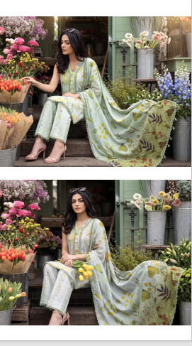 Mint Green & Amber Leaf Set