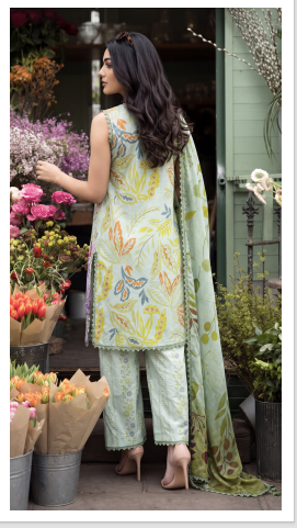Mint Green & Amber Leaf Set