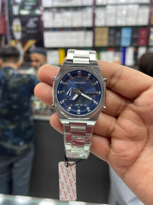 SANDA 3376 – Premium Analog + Digital Watch