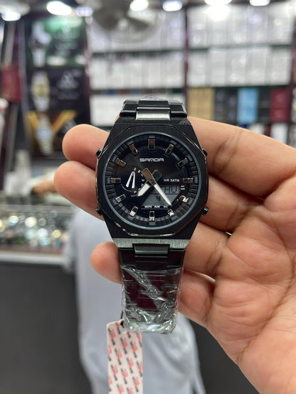 SANDA 3376 – Premium Analog + Digital Watch
