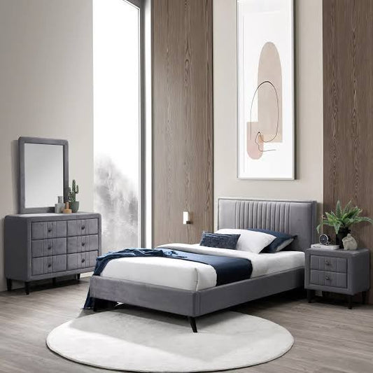 Urban Velvet Platform Bedroom Set